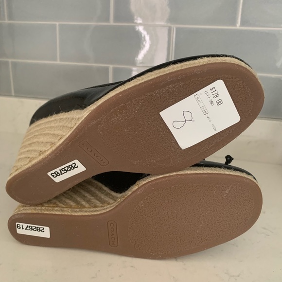 COACH Ireland patent wedge - size 8 - Picture 7 of 7